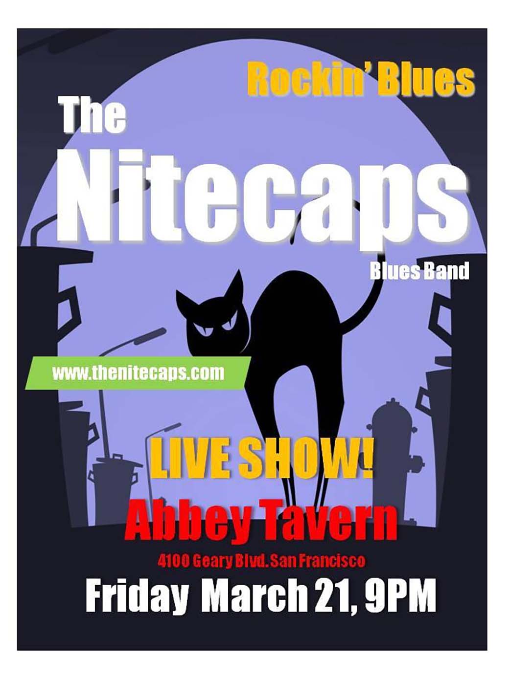 Poster for a live blues show