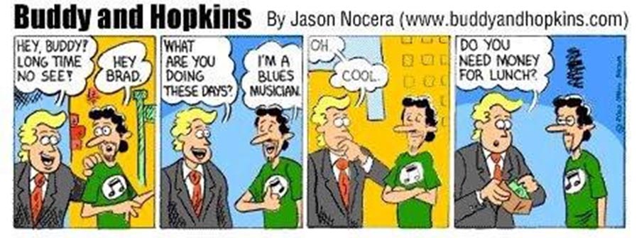 cartoon about a musician